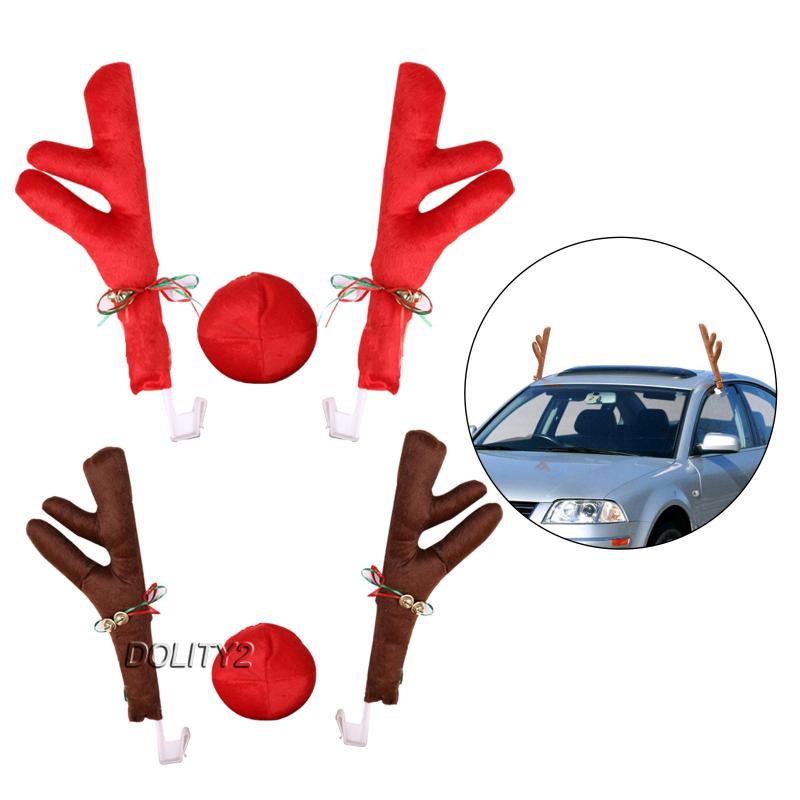 [Dolity2] Set 3 Lưới Tản Nhiệt Hình Tuần Lộc Trang Trí Xe Hơi Xe Tải
