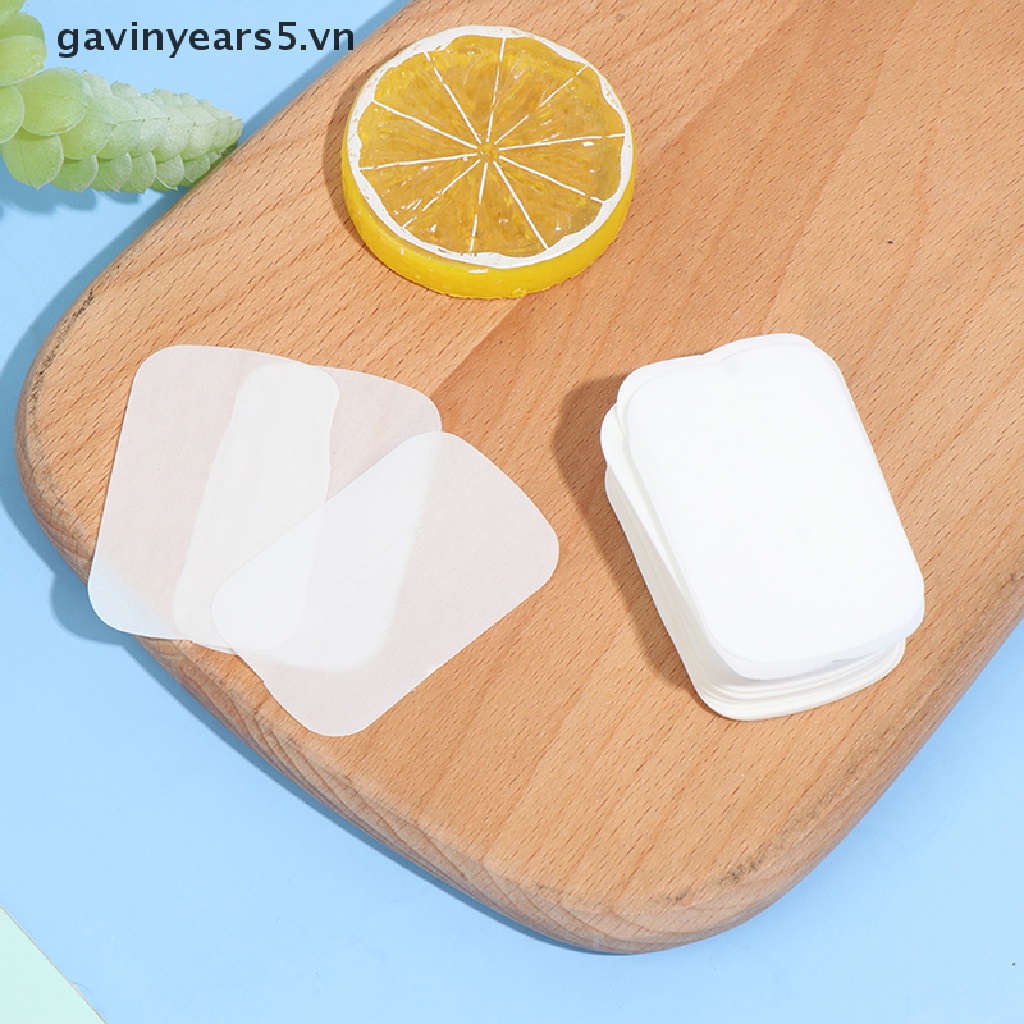 Set 100 Giấy Xà Phòng Rửa Tay Tạo Bọt Có Thể Di Chuyển Tiện Lợi