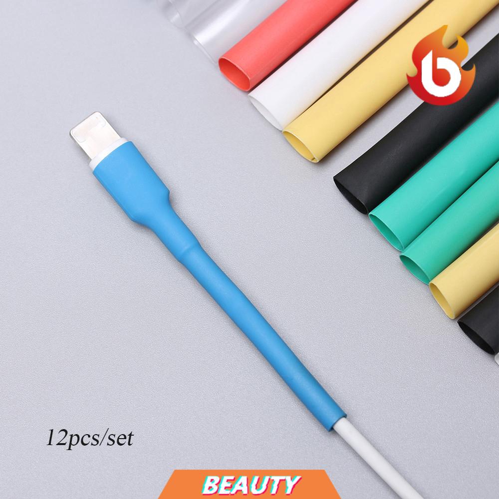 Bộ 12 ống co nhiệt nhiều màu dùng bảo vệ dây cáp
