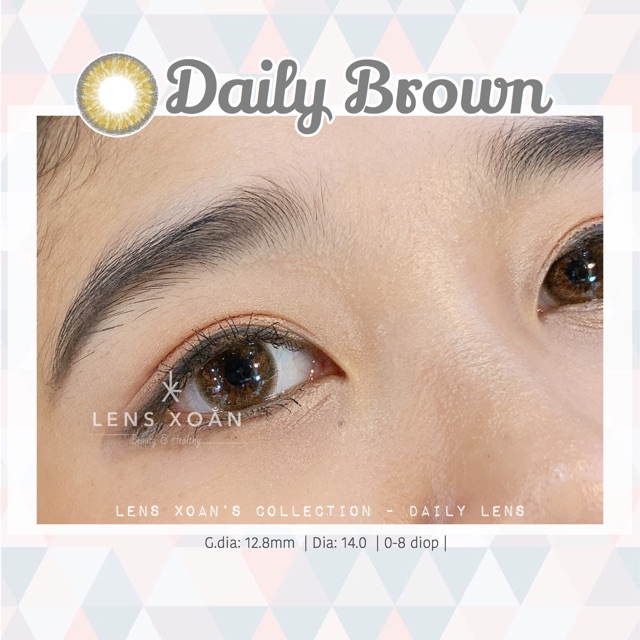 KÍNH ÁP TRÒNG DAILY BROWN ( NÂU MẬT ONG TỰ NHIÊN)