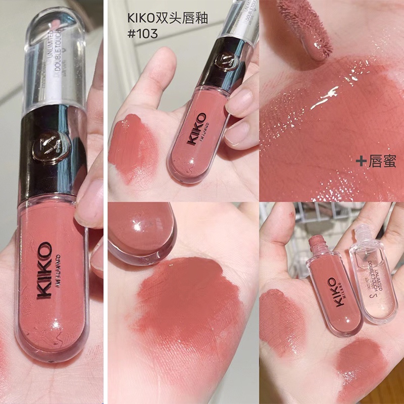 Yolo ❤ Son Bóng Hai Đầu Trong Suốt Trang Điểm Lâu Trôi Kiko 103 # 126