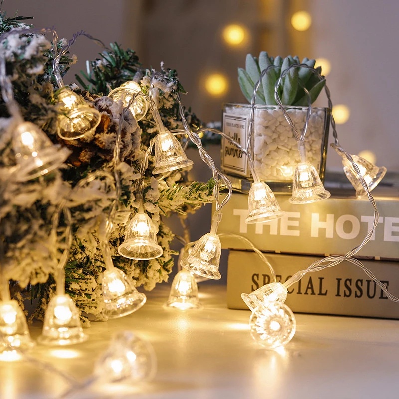 1.5M 10Leds Bells Fairy String Lights / Night Lamp for Curtain Kids Bedroom Wedding Party Patio Decor