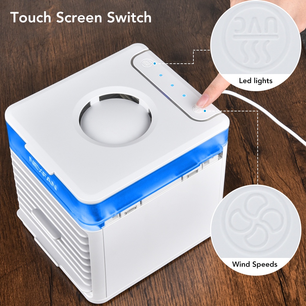 Youpin Quạt Điều Hòa Mini USB Quạt Hơi Nước Mini Có Khay Chứa Đá Làm Mát Cực Nhanh Có Đèn LED
