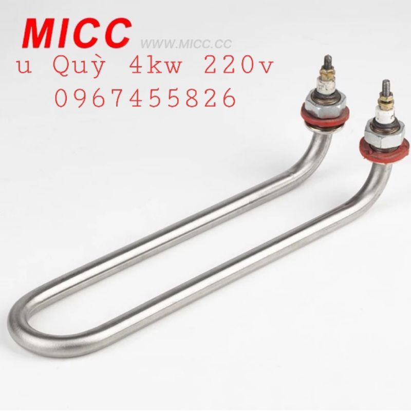 Thanh nhiệt nấu phở,Còng nhiệt,Thanh gia nhiệt dạng chữ U chân quỳ , cụp,4kw 220v