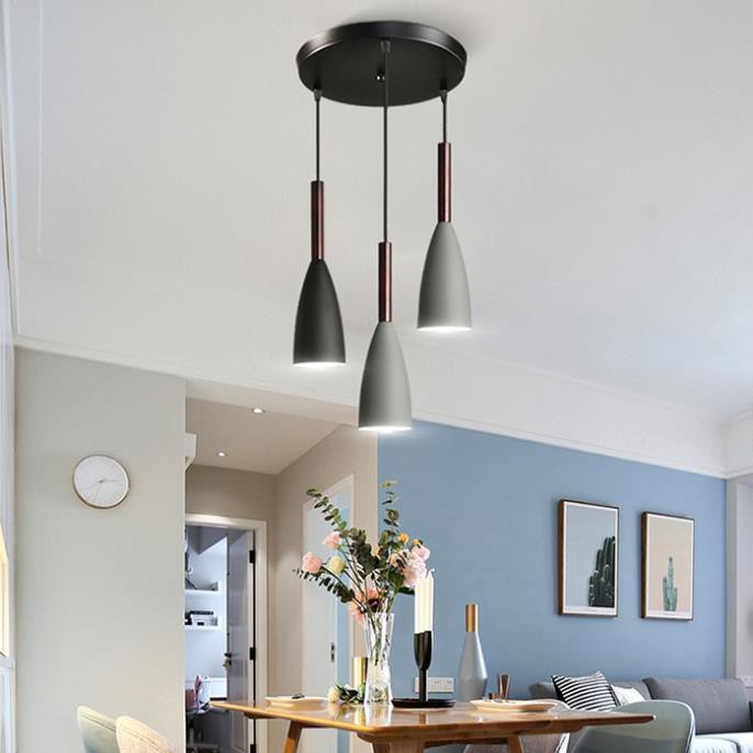 Đèn thả bàn ăn cao cấp 3 bóng sơn tĩnh điện - kèm bóng LED