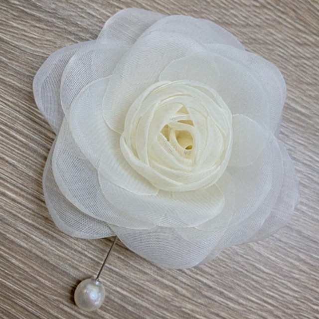 Hoa rose cài áo handmade