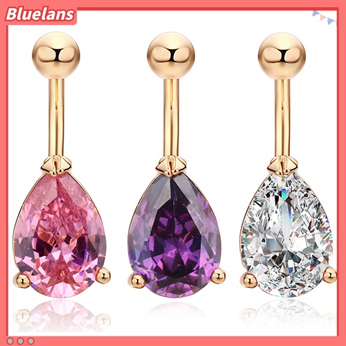 Khuyên rốn hình giọt nước đính kim cương thời trang cho nữ