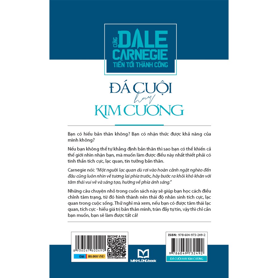Sách - Đá Cuội Hay Kim Cương - Cùng Dale Carnegie Tiến Tới Thành Công - ML-KN01-80k-8936067600490