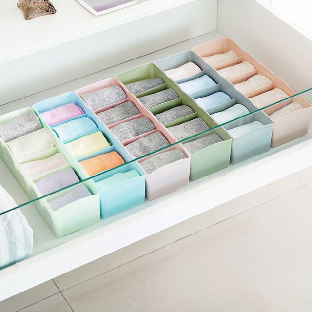 KHAY 5 NGĂN NHỰA ĐỰNG TẤT VỚ , ĐỒ LÓT TIỆN DỤNG