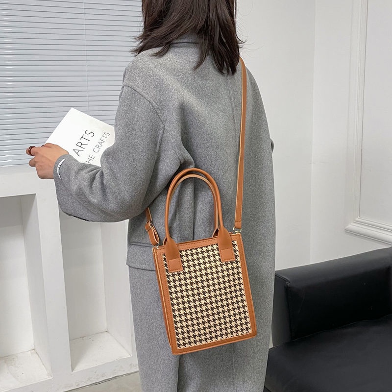 Túi xách đeo chéo đẹp túi tote vintage thời trang túi hộp vuông túi đeo vai đơn giản