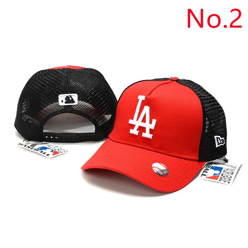 Nón Lưỡi Trai Vải cotton Phối Lưới Phong Cách MLB LA 11 Kích Thước 3LQn Dành Cho Nam Và Nữ
