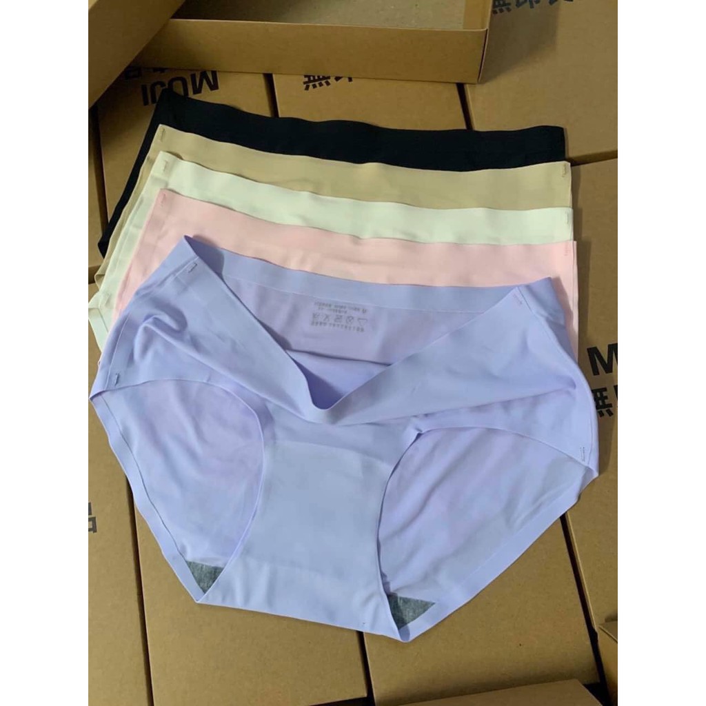 Sét 5 quần lót nữ Muji lụa Nhật chất su đúc - QUẦN MUJI ĐÚC