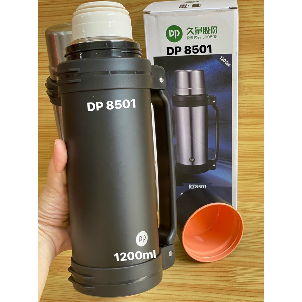 [HÀNG DP] Bình giữ nhiệt cao cấp 1200ml có nắp lọc trà tiện lợi lõi inox 304 không gỉ, giữ nước tốt DP8501