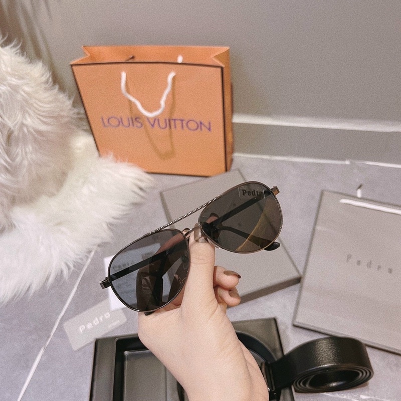 [Fullbox] Set thắt lưng kèm mắt kính pedro siêu sang dành cho nam