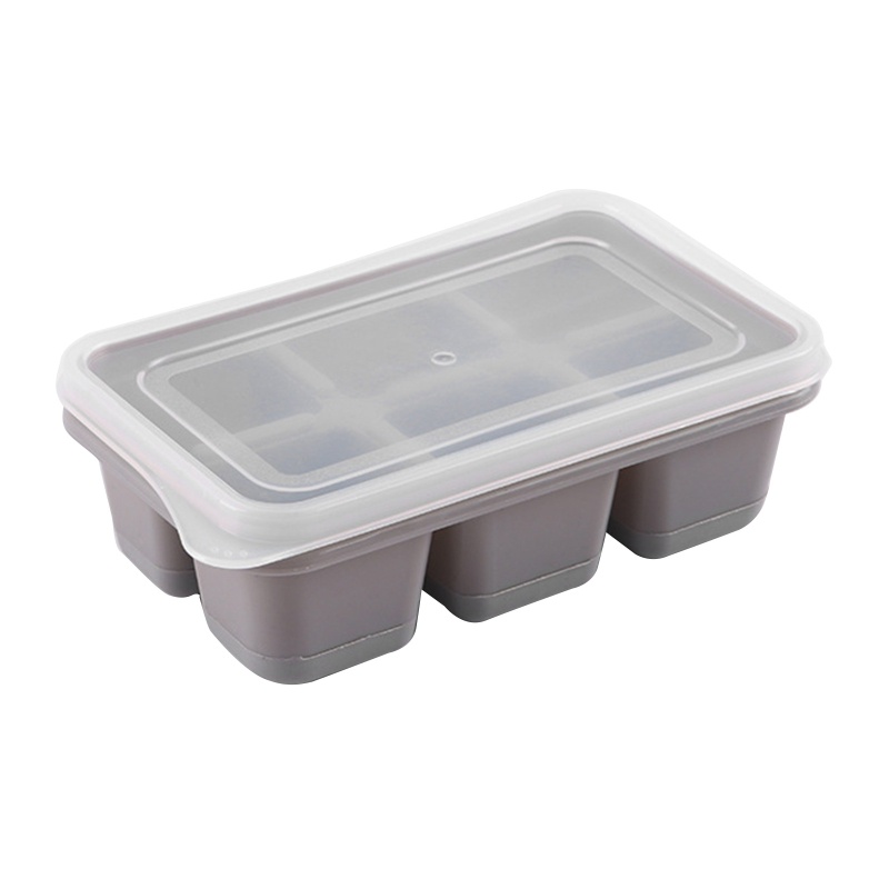 Khuôn silicone Làm Đá Viên 6 Ngăn Tiện Lợi
