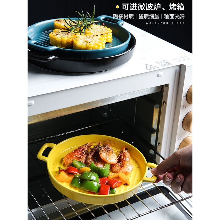 Đĩa Sứ Tròn Đựng Thức Ăn Phong Cách Bắc Âu | BigBuy360 - bigbuy360.vn