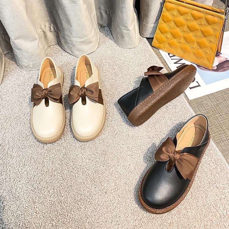 ( Order) Slipon nơ lụa bigsize 40-43