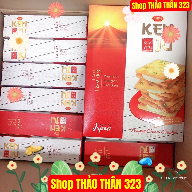 MỚI -Bánh KEN JU Giòn Kem Dẻo - Bánh Nougat Hành 310g