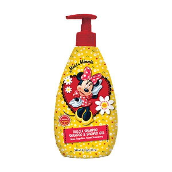 Gel tắm gội trẻ em minnie dâu tây và trà xanh