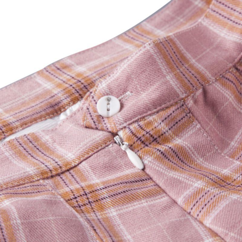 Chân váy caro xếp ly lưng cao thời trang cho nữ | BigBuy360 - bigbuy360.vn