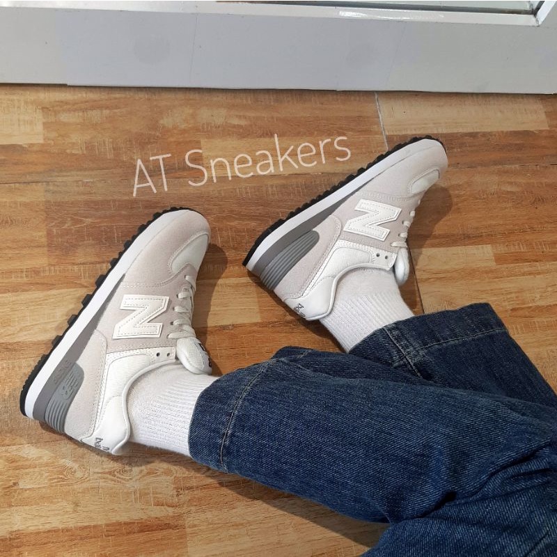 Giày New Balance 574 xám trắng