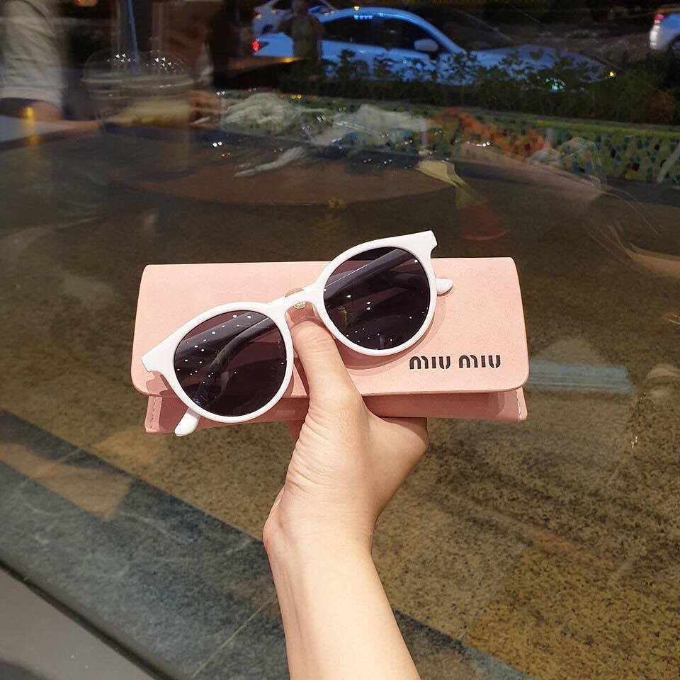 Kính mát nam nữ mắt tròn chống tia UV thời trang phong cách Ulzzang đẹp cute giá rẻ Hottrend HANASO 001