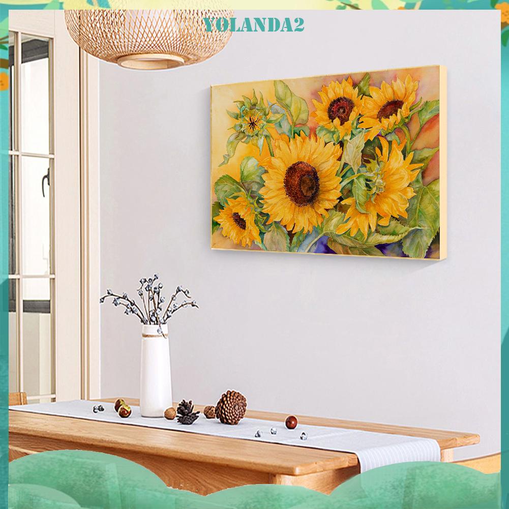 Tranh Thêu Chữ Thập DIY 11CT Hình Hoa Hướng Dương Xinh Xắn