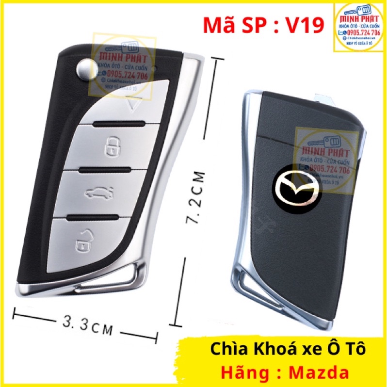 Làm khoá remote xe Mazda 3S Mẫu V19