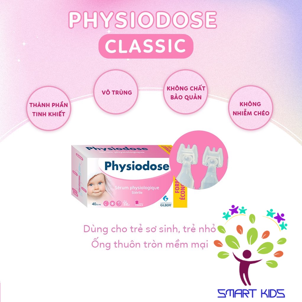 Nước Muối Sinh Lý Physiodose Classic ( Hộp 40 ống x 5ml )