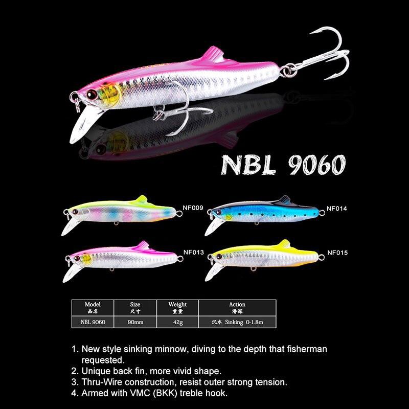 Mồi lure câu cá Minnow Noeby NBL 9060 (90mm-42g)