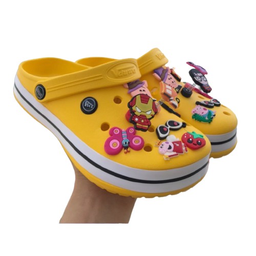 dép cross nam khủng long nenon vàng chanh dép croos nữa khủng long bít đầu hotrend BAN03