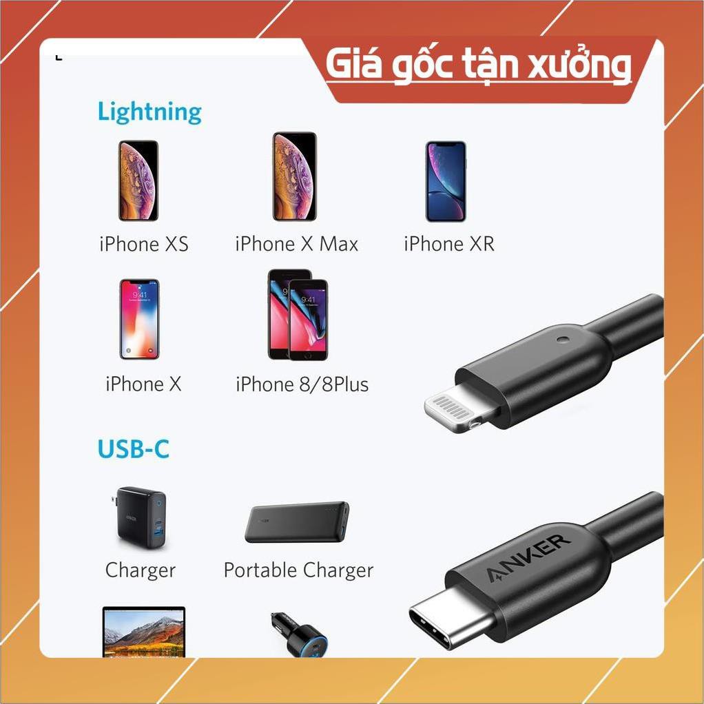 Dây cáp sạc siêu nhanh 87W Type-C PD 3.1 to Lightning dài 180CM hiệu ANKER Powerline+ II cho iPhone / iPad - Chính hãng