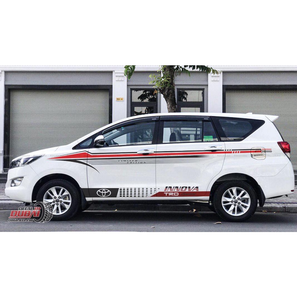 Tem dán thể thao xe Toyota Innova