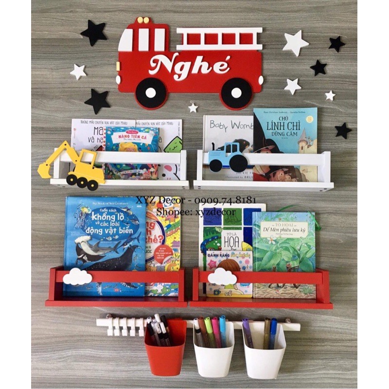 COMBO 4 KỆ SÁCH TREO TƯỜNG THANH NGANG MÀU TRẮNG | BigBuy360 - bigbuy360.vn