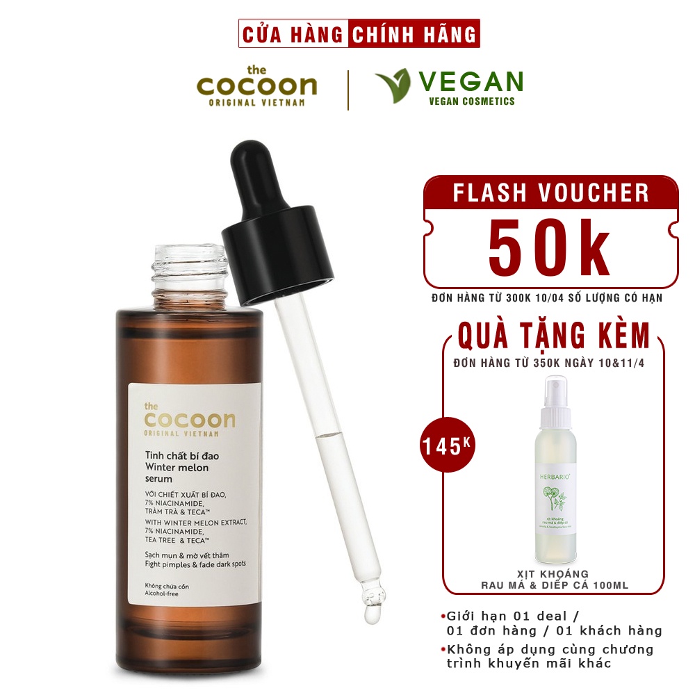 Serum tinh chất bí đao cocoon 70ml sạch mụn