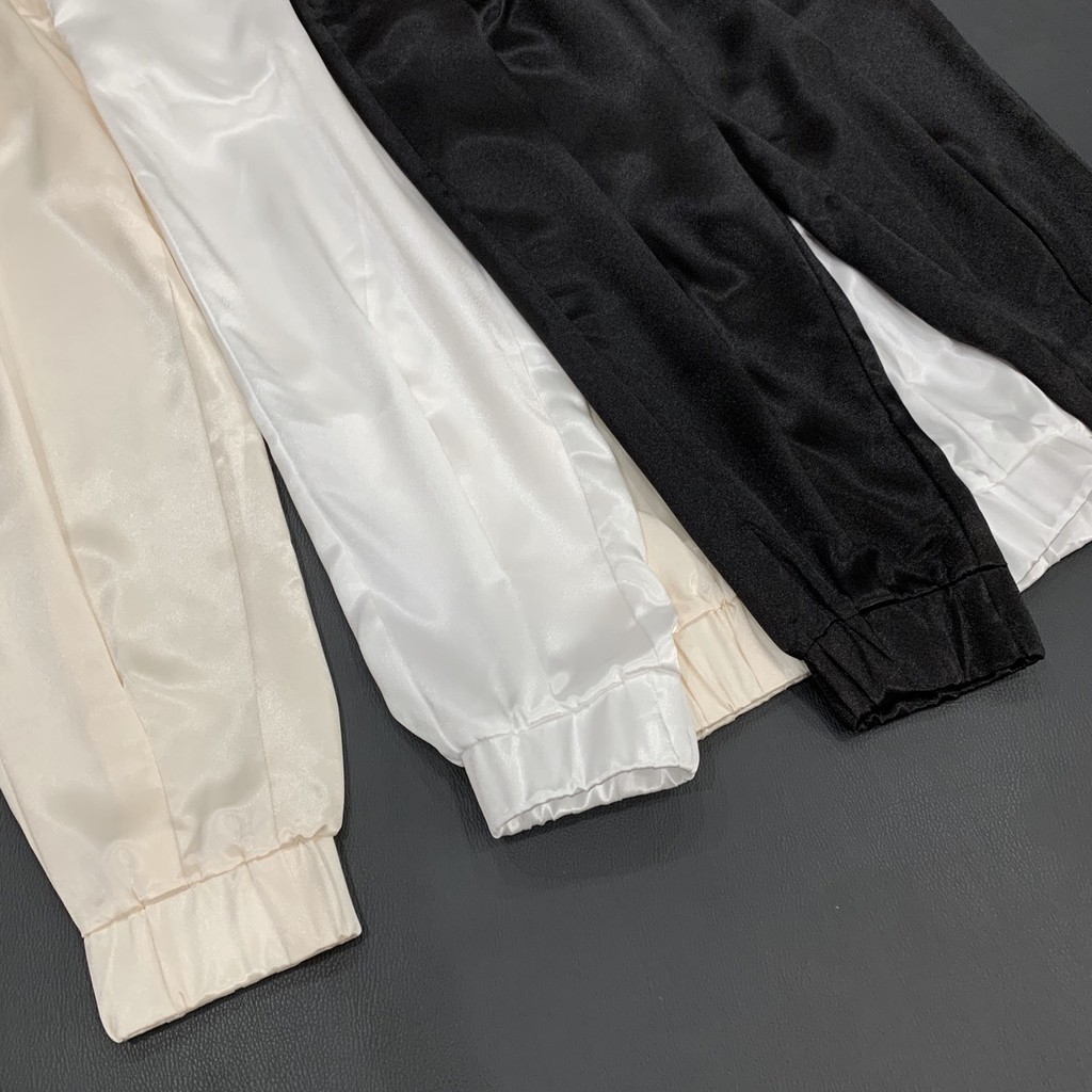 Quần jogger Zara HIGHT-WAIST SATIN JOGGERS PANT dư xịn