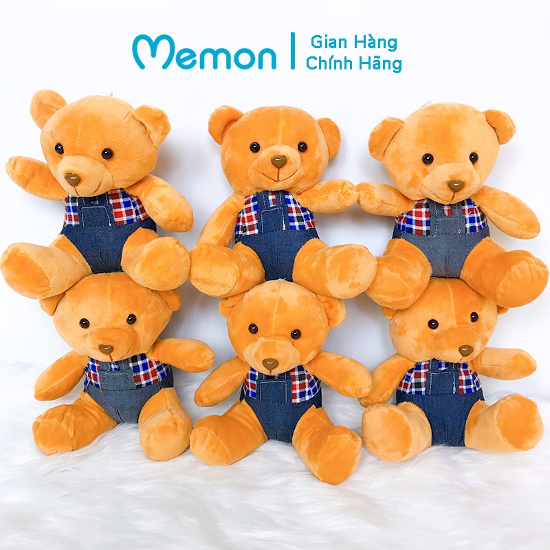 Gấu Bông Teddy Yếm Kẻ Cao Cấp Memon