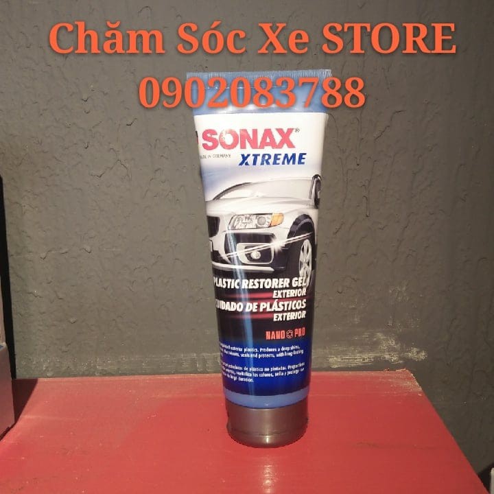 Gel Nano Bảo Dưỡng Và Phục Hồi Nhựa Sonax Xtreme Plastic Restorer Gel 210141 - 250ml Tặng mút