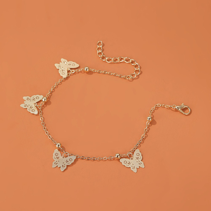 Temperament Hollow Butterfly Anklet Sexy Simple Foot Jewelry Personality Foot Chain | BigBuy360 - bigbuy360.vn