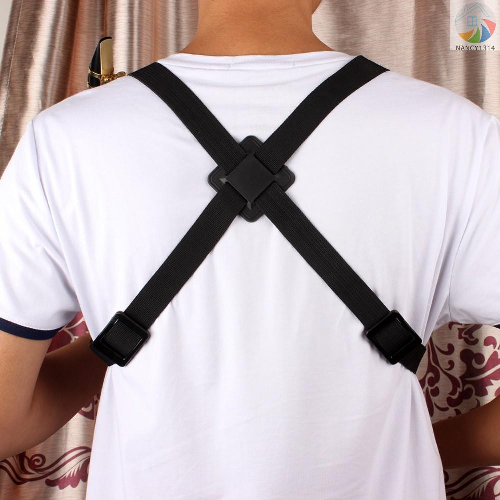 ♫Adjustable Alto Tenor Soprano Sax Saxophone Harness Chest Shoulder Strap Durable