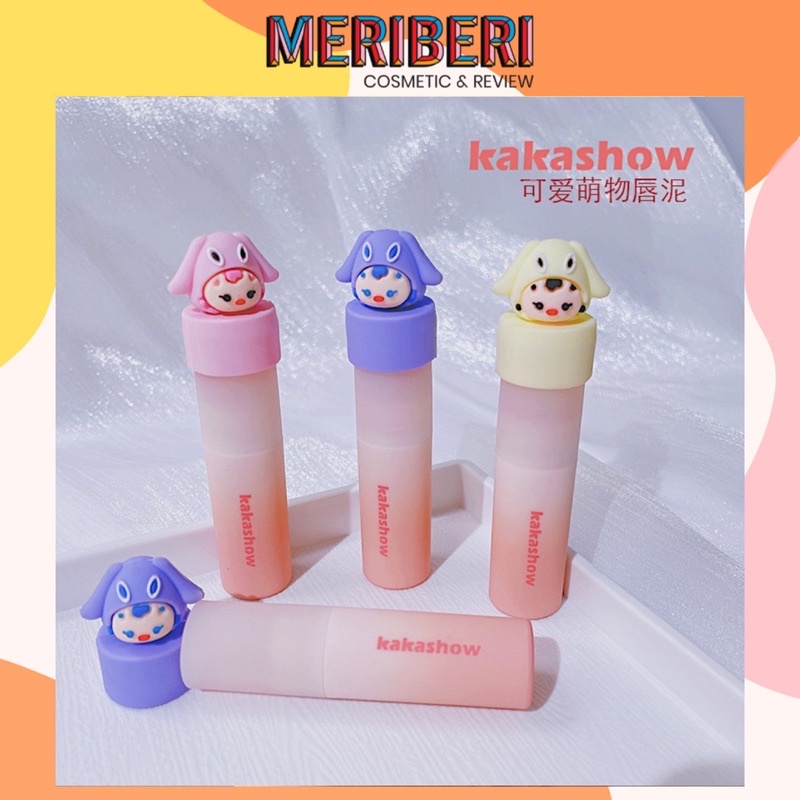 Son bùn kakashow dễ thương son bùn lip glaze màu đào son trắng nhung matte lip glaze