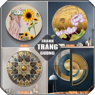 [100 Mẫu] Tranh tròn treo tường tráng gương Tường An, tranh decor trang trí nhà cửa, treo phòng khách, phòng ngủ