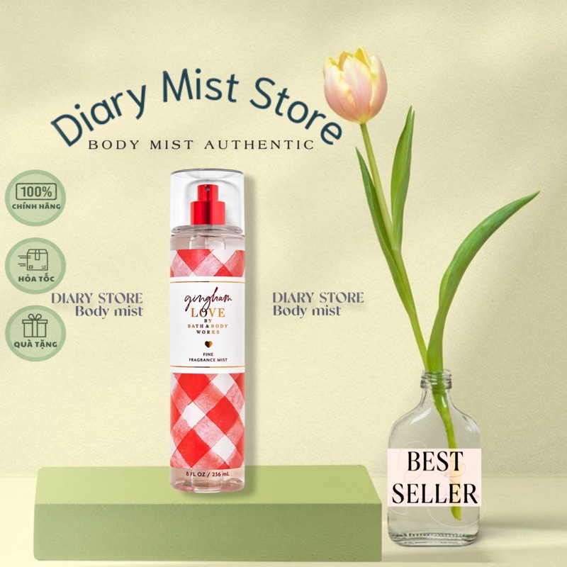 Diarymist.store Xịt Thơm Body Mist Bath & Body Works - GINGHAM LOVE