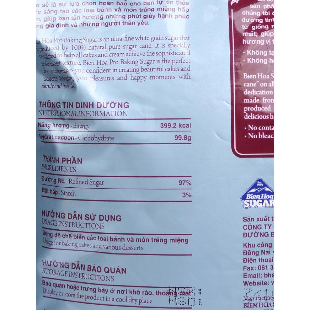 [Gói 1 Kg] ĐƯỜNG XAY LÀM BÁNH [VN] BIÊN HÒA Pro Baking Sugar (halal) (bph-hk)