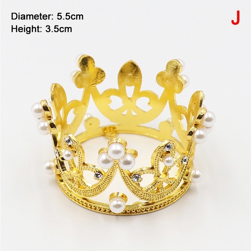 Vương Miện Công Chúa Bằng Kim Loại Đính Pha Lê &amp; Ngọc Trai Cho Bé Gái