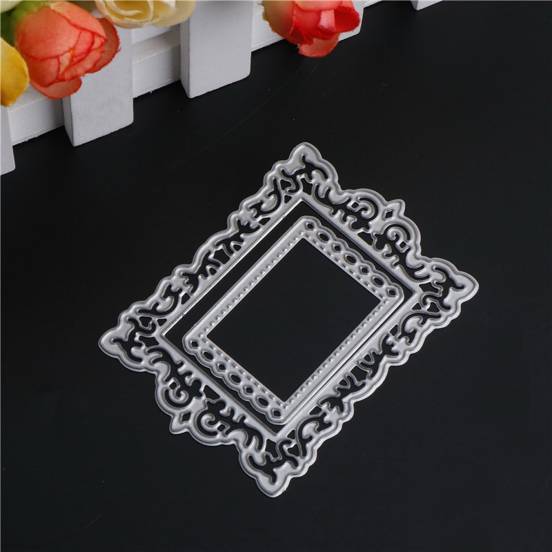 [threegoodstonesgen 0609] Frame Decor Metal Cutting Dies Stencils For Scrapbooking DIY Album Cards Making