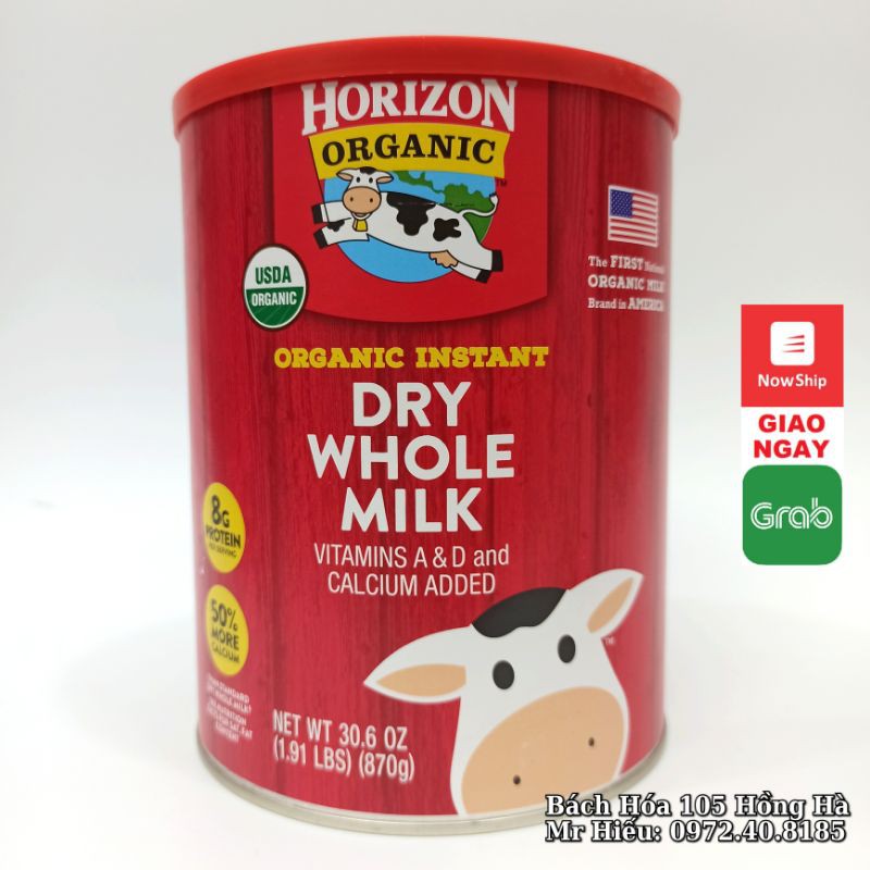 [T1/2023] Sữa tươi dạng bột Horizon Organic 870g