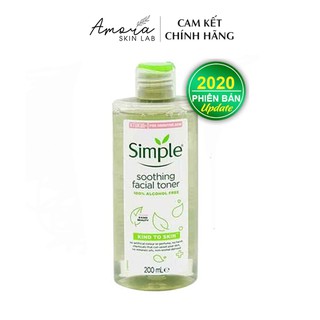 Nước hoa hồng Cho Da Nhạy Cảm Simple Kind To Skin Soothing Facial Toner - Amora Skinlab