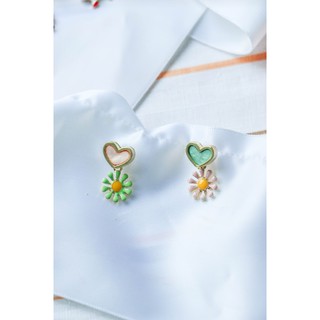 /CUTE HEART/ Bông tai Hàn Quốc bạc 925
