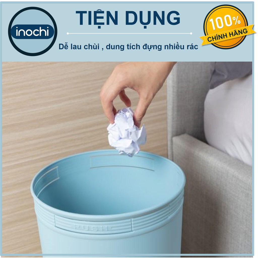 Thùng rác Mini thông minh Nhựa Tròn Inochi 5 10 15 Lít Làm Sọt Rác Văn Phòng, Khách Sạn SR10L